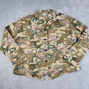 Umgee Women's Camo Floral Jacket Oversized Size S Small